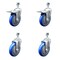 Service Caster 5 Inch Blue Polyurethane Swivel 12mm Stem Caster Total Lock Brake SCC, 2PK SCC-TSTTL20S514-PPUB-BLUE-M1215-2-S2 - alternate 1